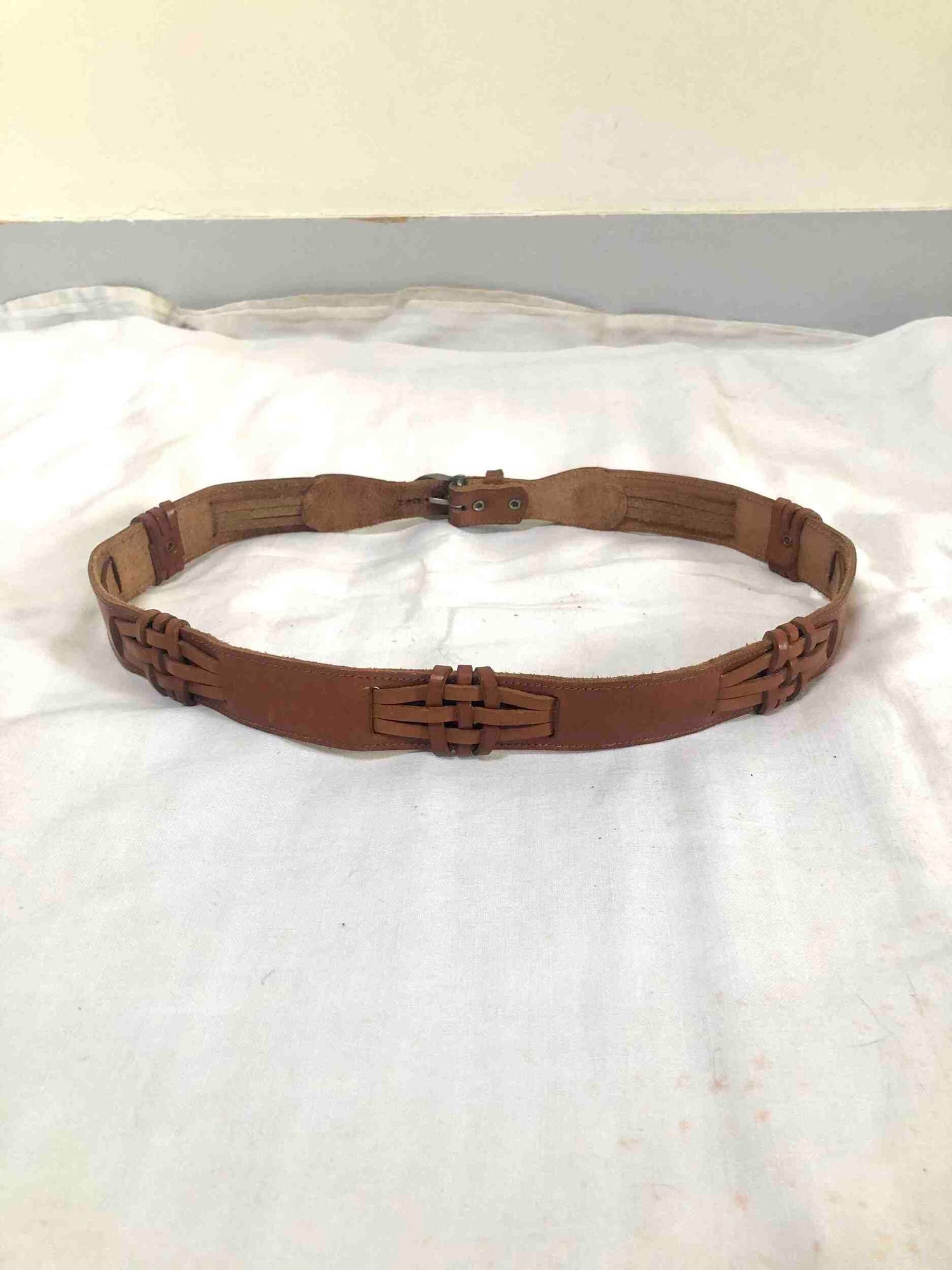 Ceinture en cuir tressé