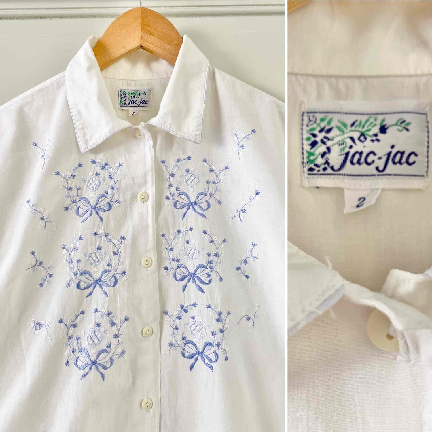 Embroidered floral shirt