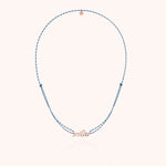 Collier Cordon Slim Knot Personnalisé — gros plan sur le fermoir, or rose laminé