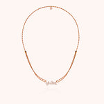 Collier Cordon Slim Knot Personnalisé en or rose laminé — bijou fait main Atelier Paulin
