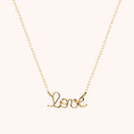 Collier Richelieu Love en or jaune laminé — bijou artisanal fait main