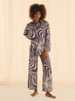 Chemise Violet Psyche Motif