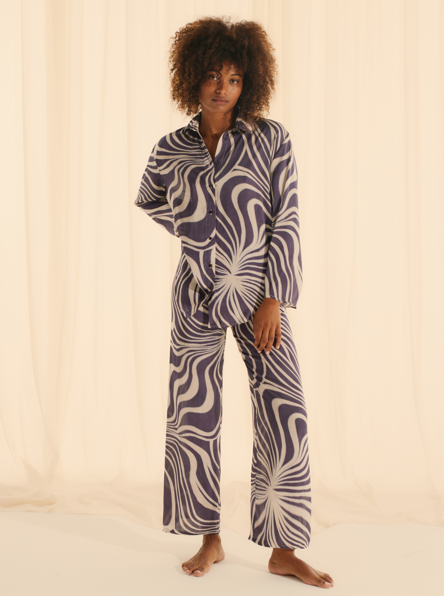 Pantalon Violet Psyche Motif