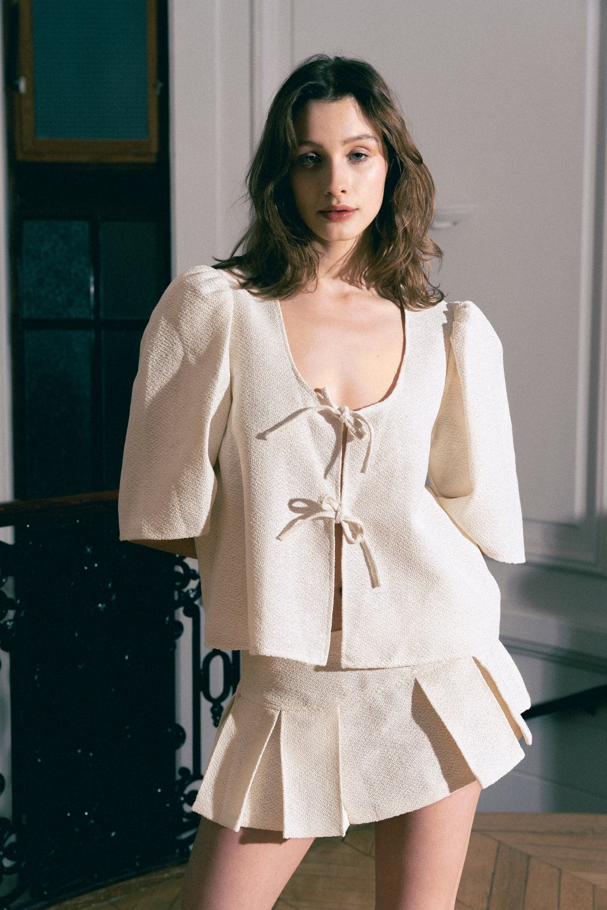 Blouse En Tweed Ivoire Agnès