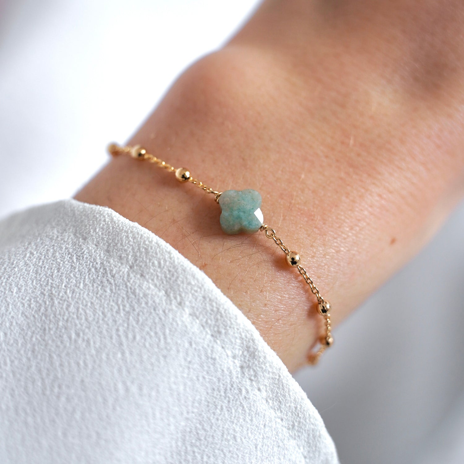 Bracelet Trèfle Amazonite