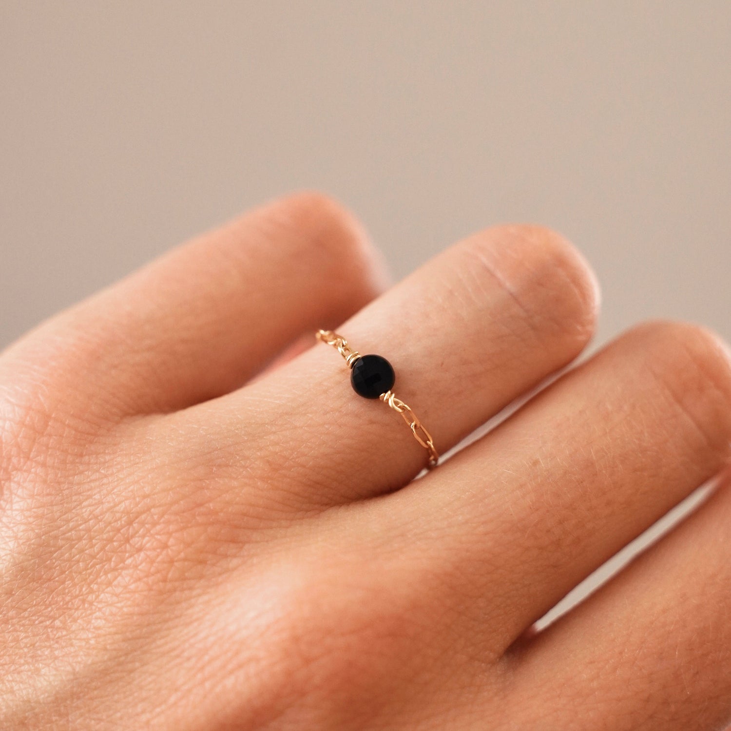 Bague Chaine Onyx