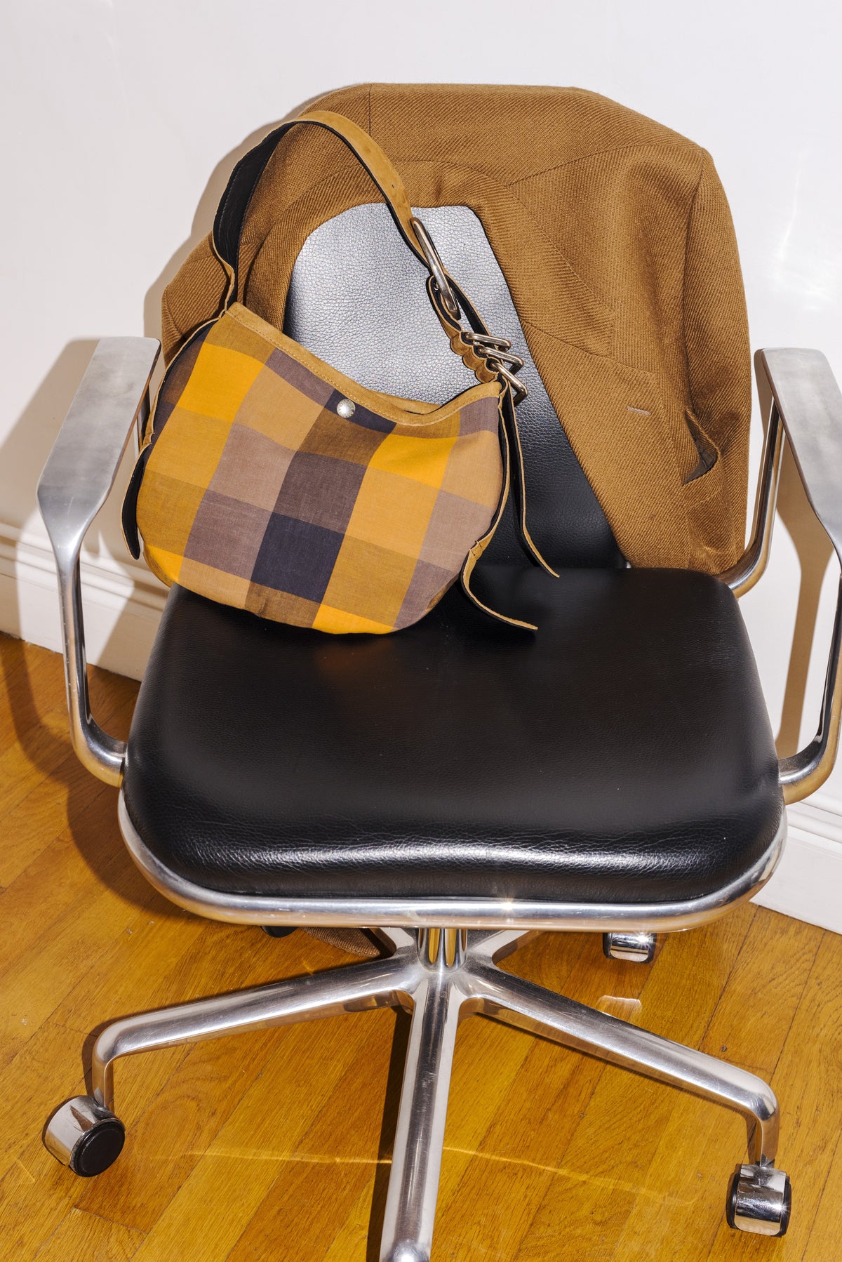 Sac Honey Petite Tissu Carreaux Et Cuir
