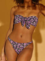 Tanga Swim Purple Flowers Violet