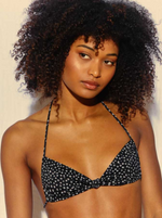 Bandeau Dos Nu Swim White Poppy Motif