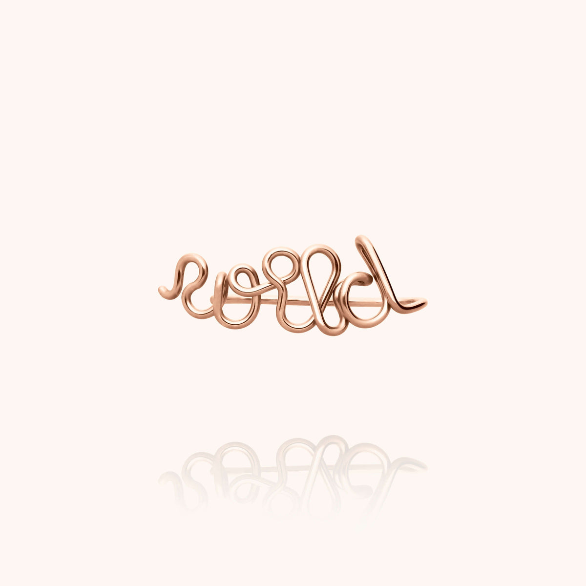 Ear Cuff Original Personnalisé en or rose laminé — fabriqué à la main à Paris