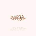 Ear Cuff Original Personnalisé en or rose laminé — fabriqué à la main à Paris