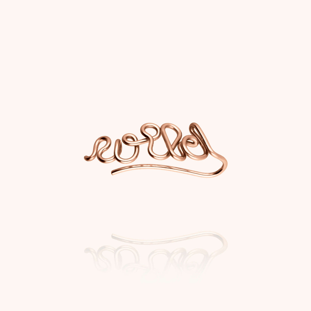Ear Cuff Original Personnalisé or rose laminé façonné à la main Paris sans piercing Atelier Paulin