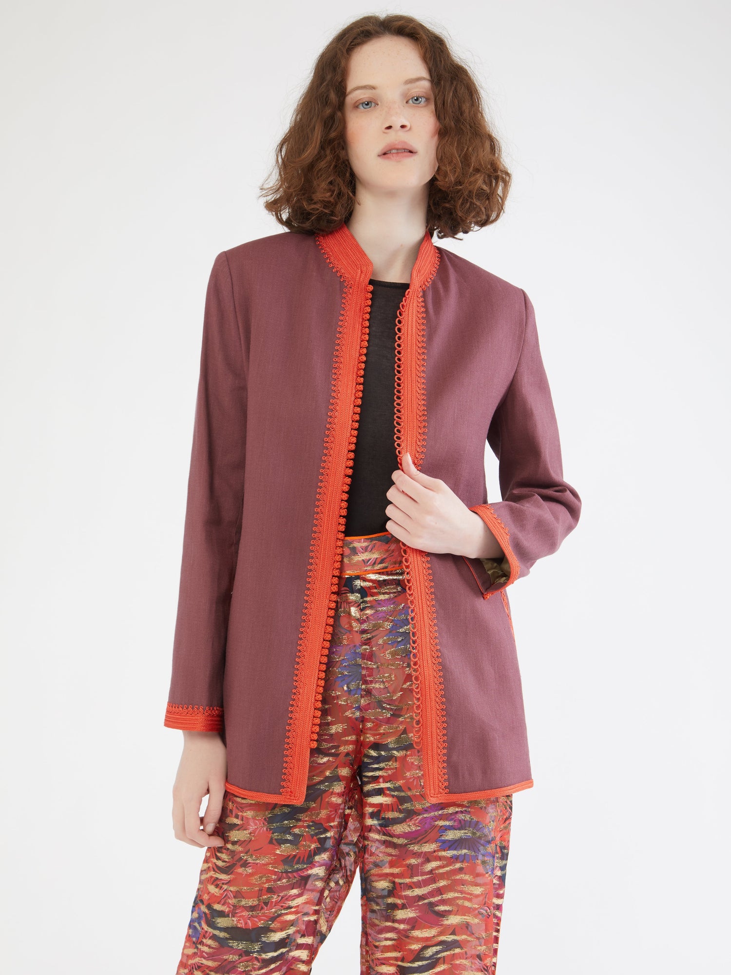 Moroccan linen blazer