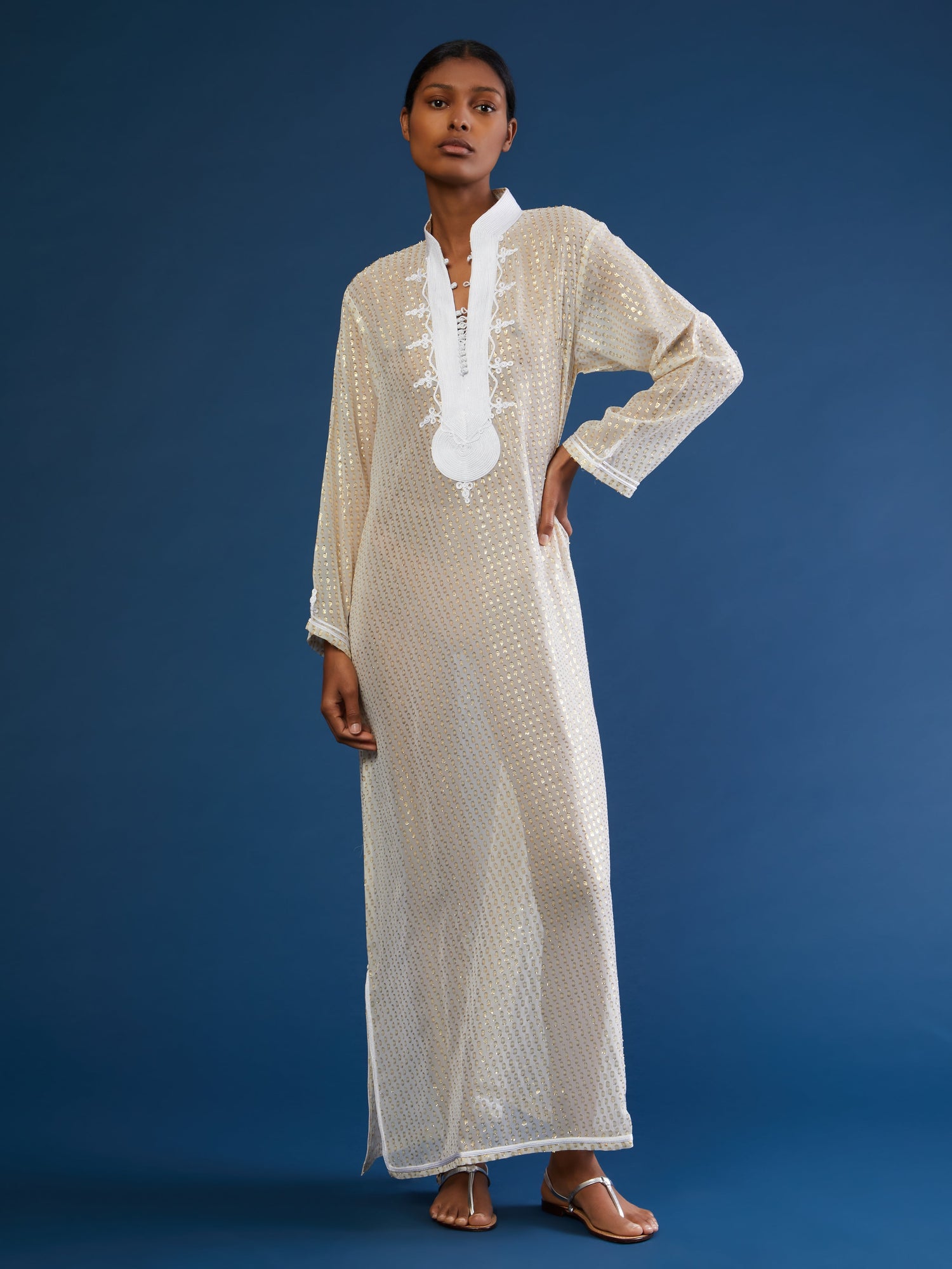 Moroccan Aziza silk kaftan