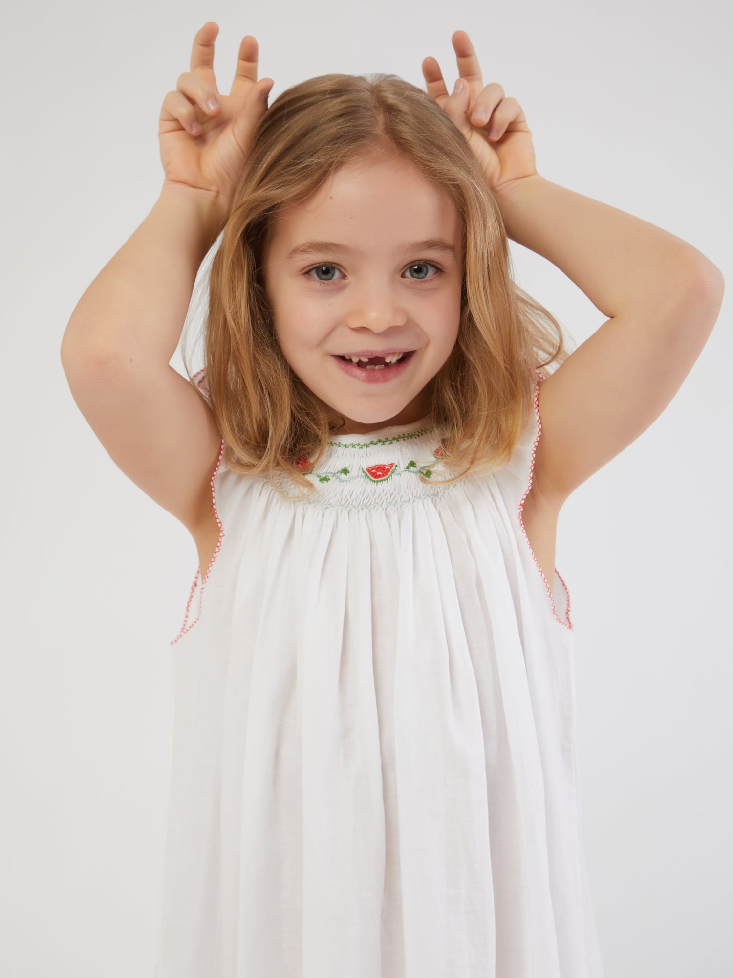 Malagasy smocked kids nightdress