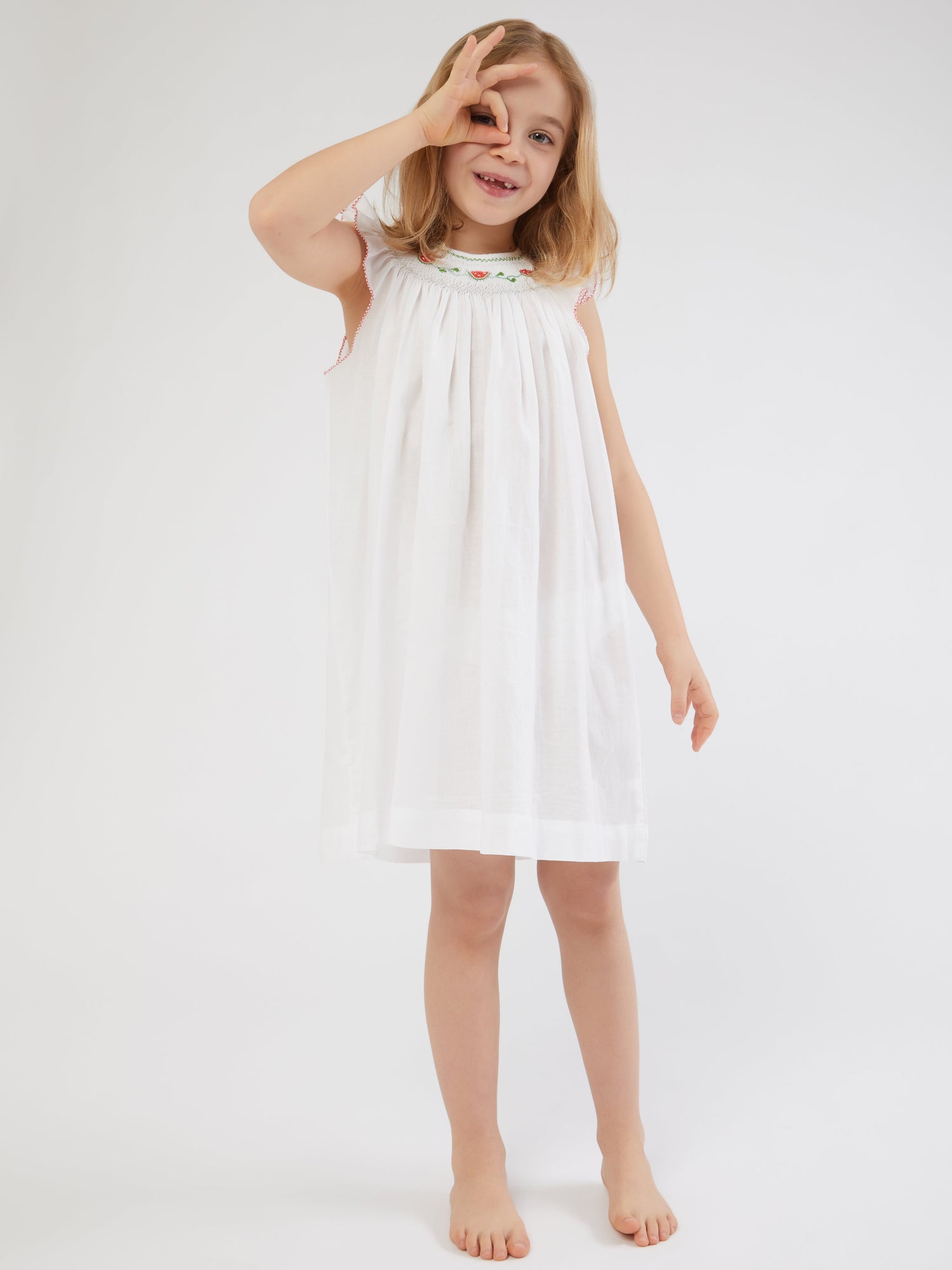 Malagasy smocked kids nightdress