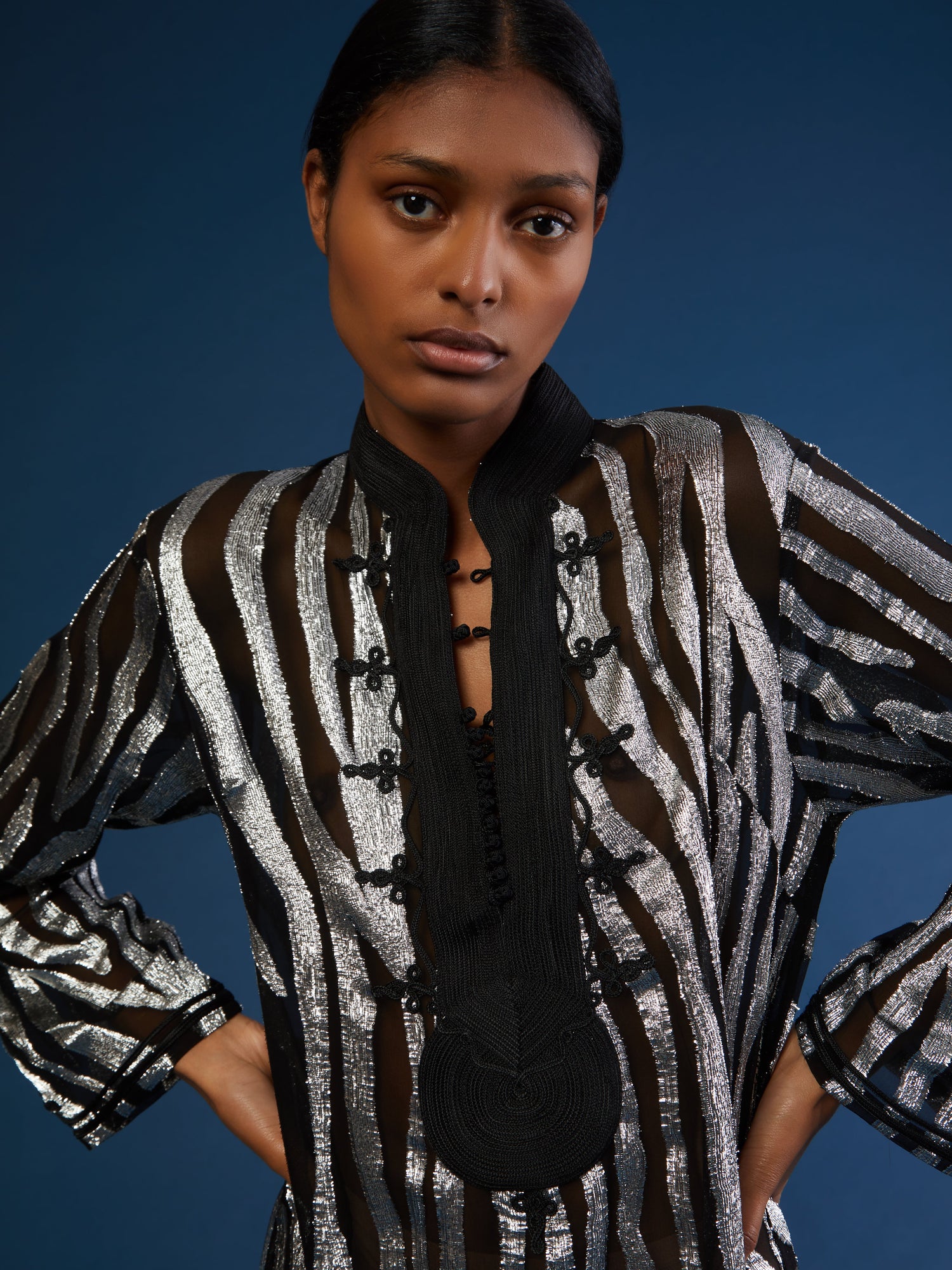 Moroccan Aziza silk kaftan