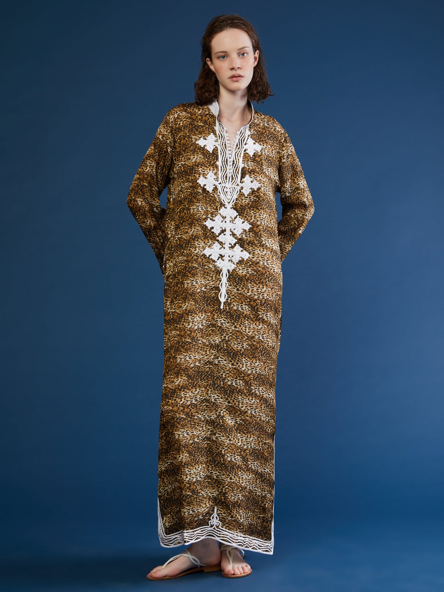 Moroccan Jade silk kaftan