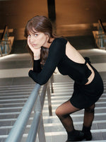 Top Naked Back Total Black