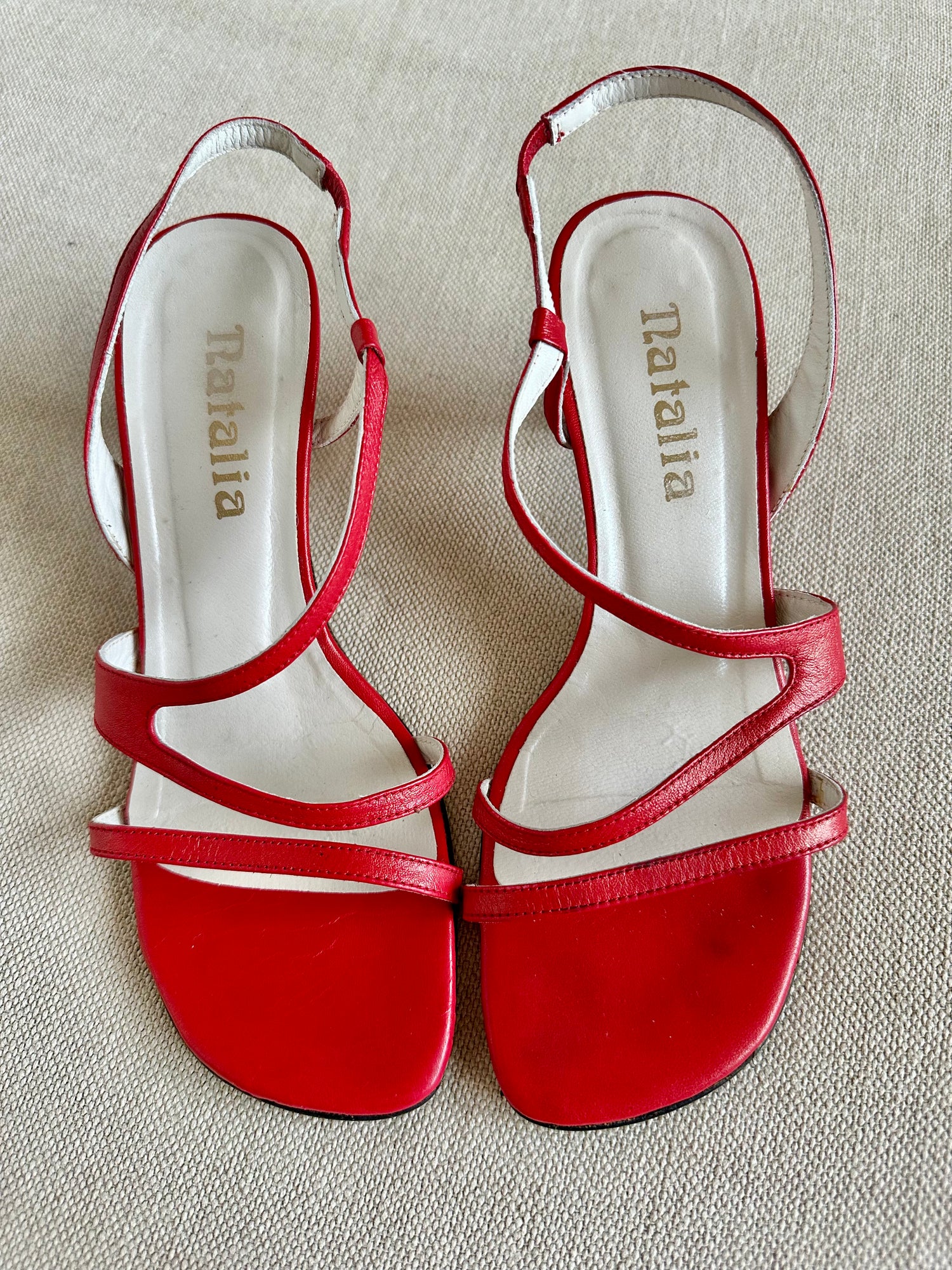 Sandales talons en cuir