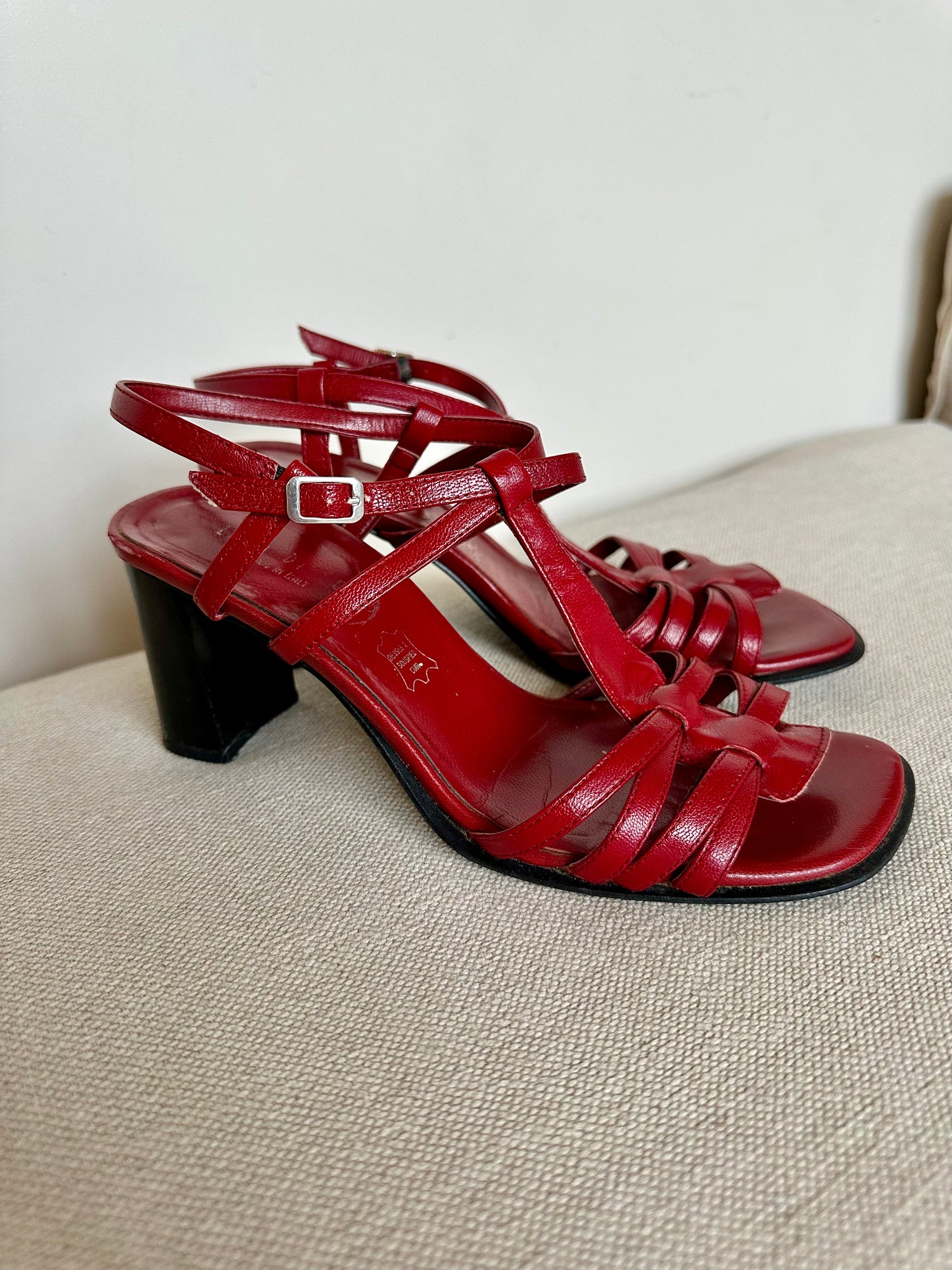 Méduses à talons en cuir