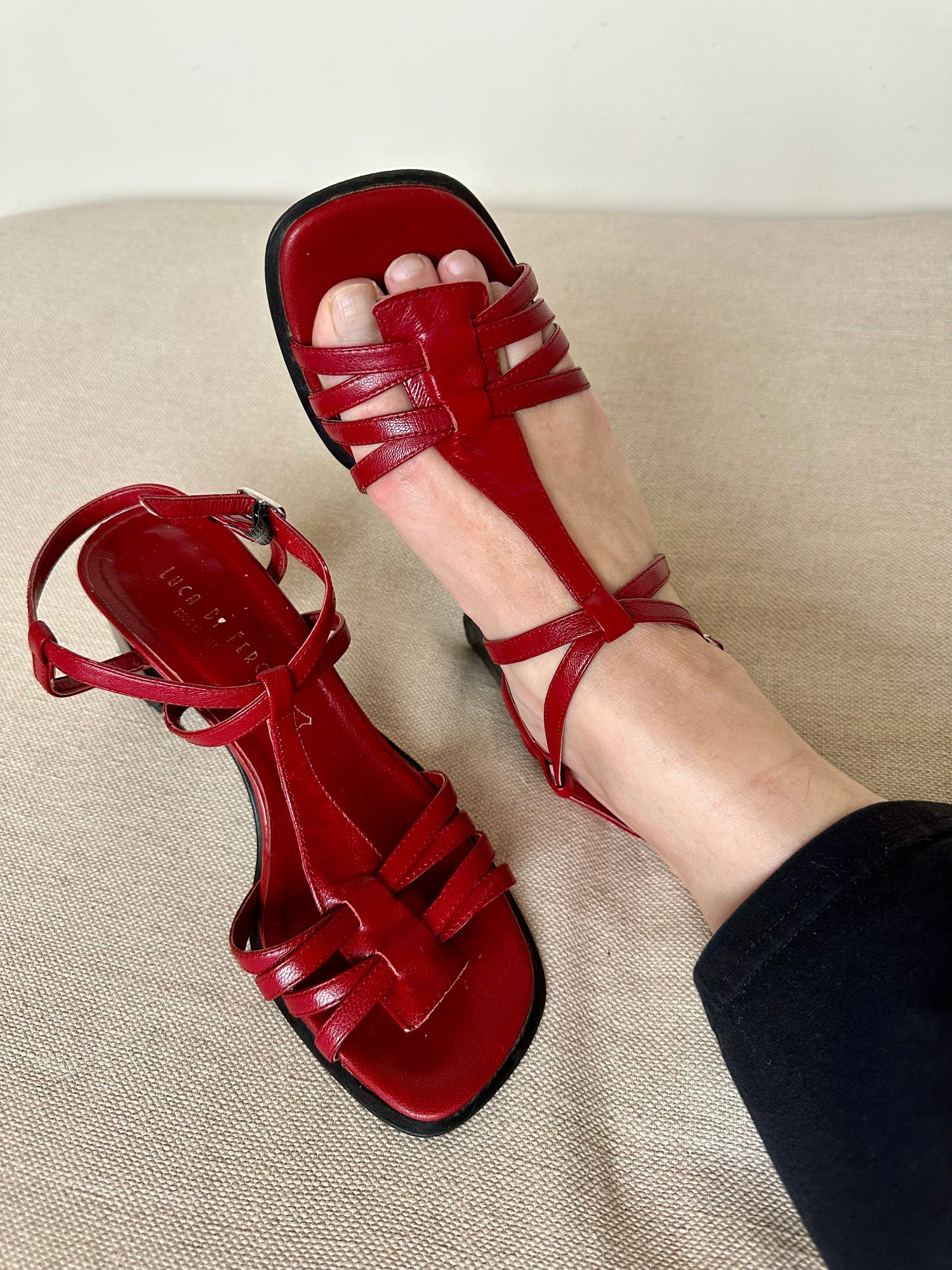 Méduses à talons en cuir