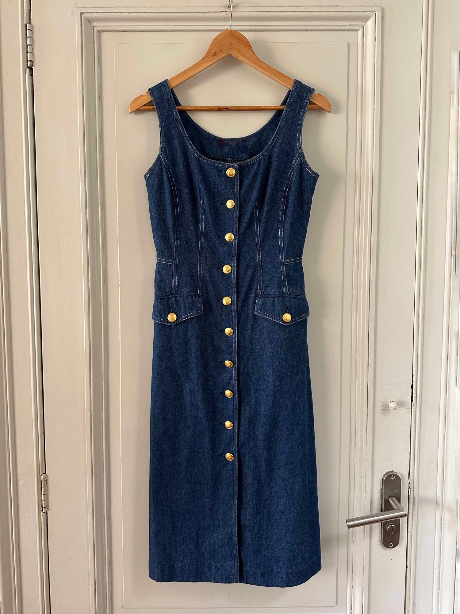Robe longue en denim