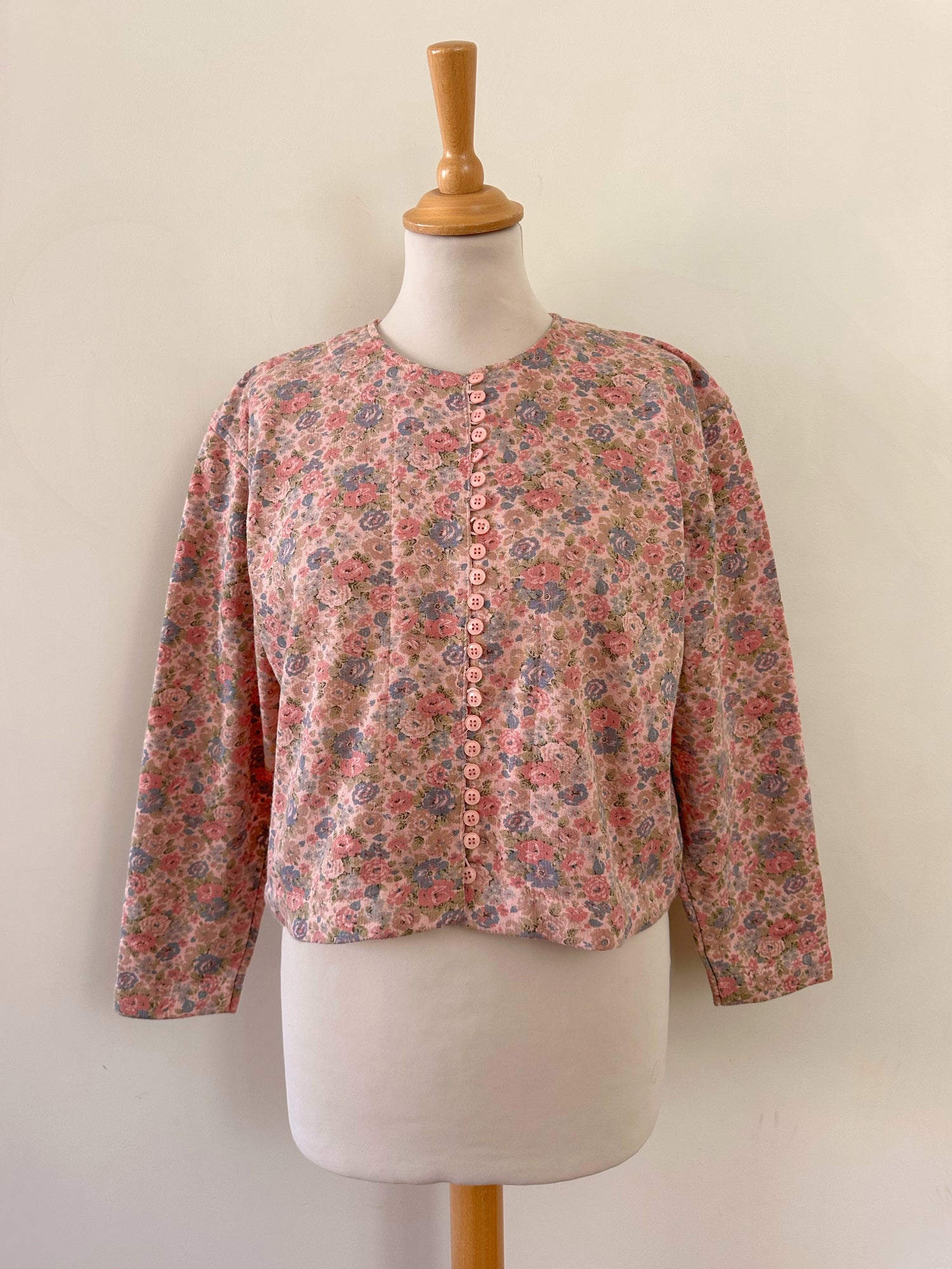 Cardigan molleton à fleurs