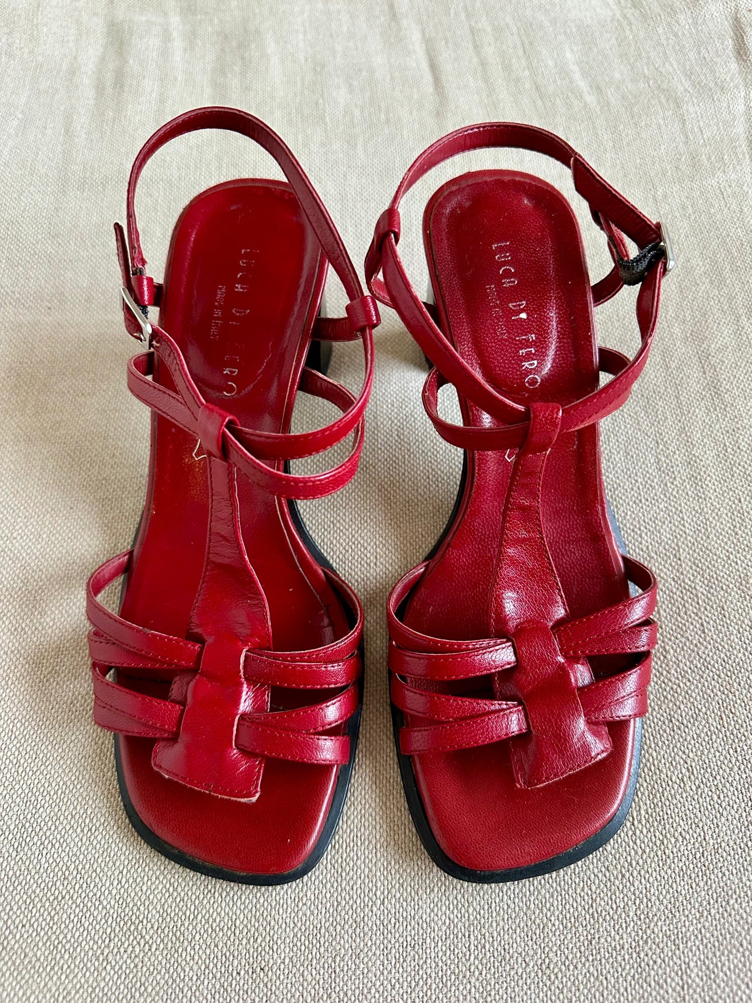 Méduses à talons en cuir