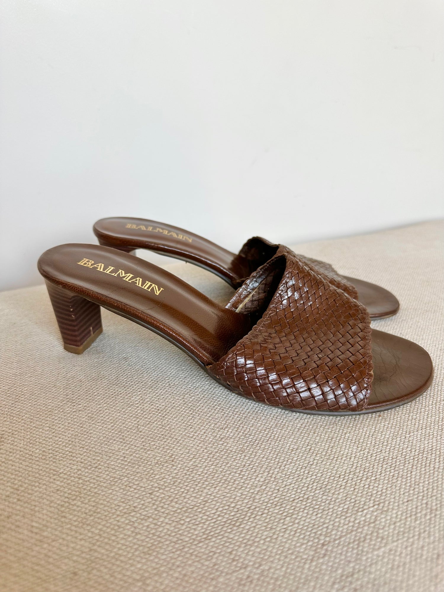 Mules tressées Balmain