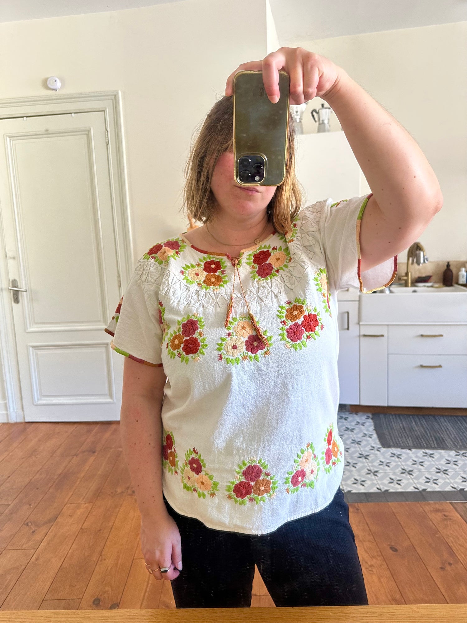 Blouse brodée Mexicaine