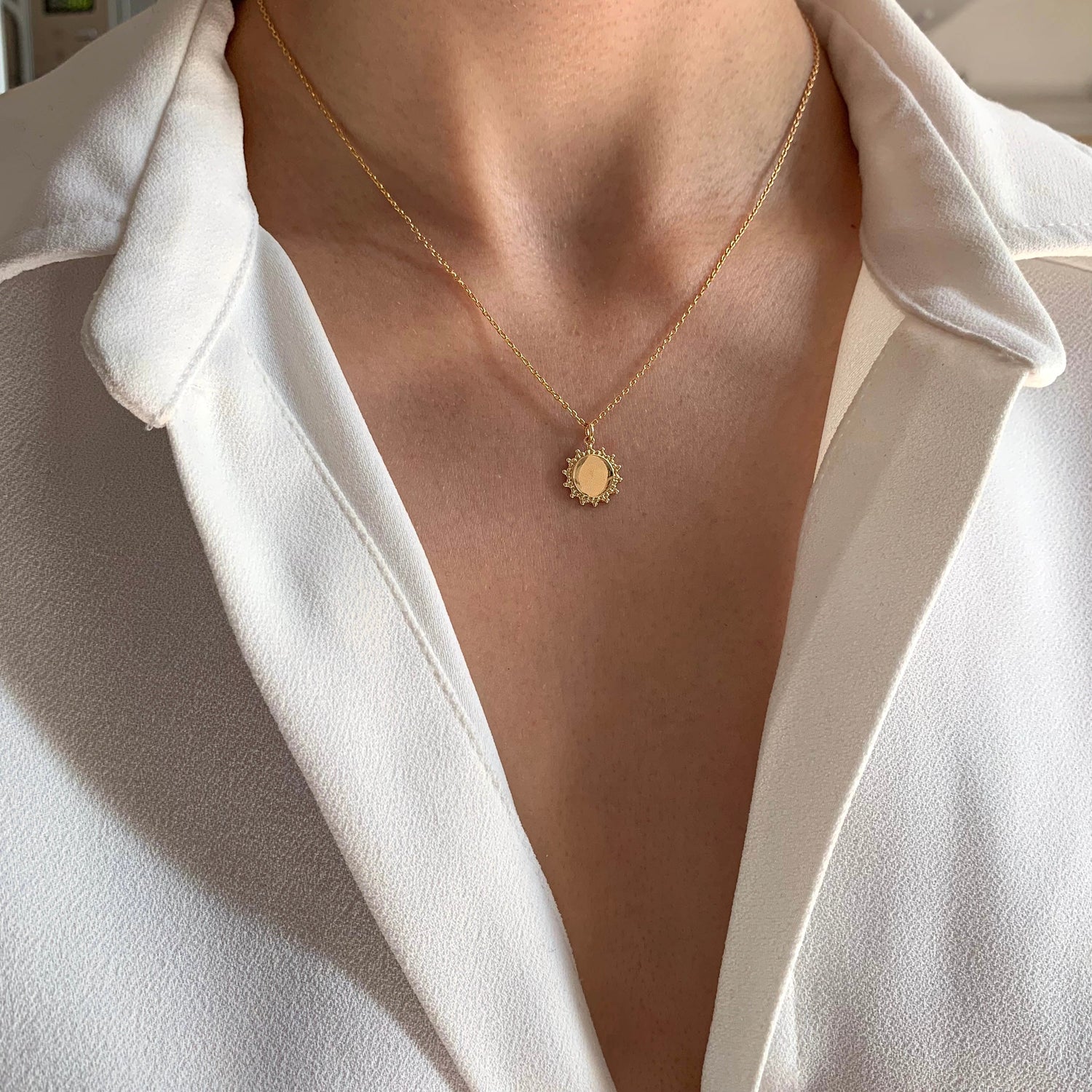 Collier Médaille Soleil