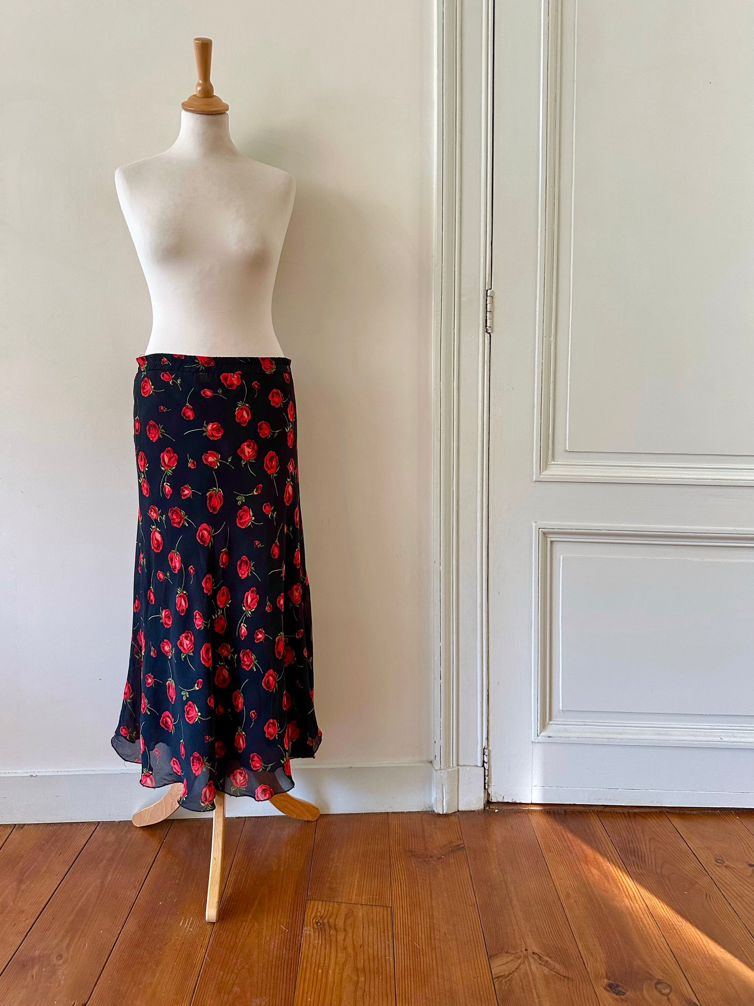 Jupe longue à fleurs