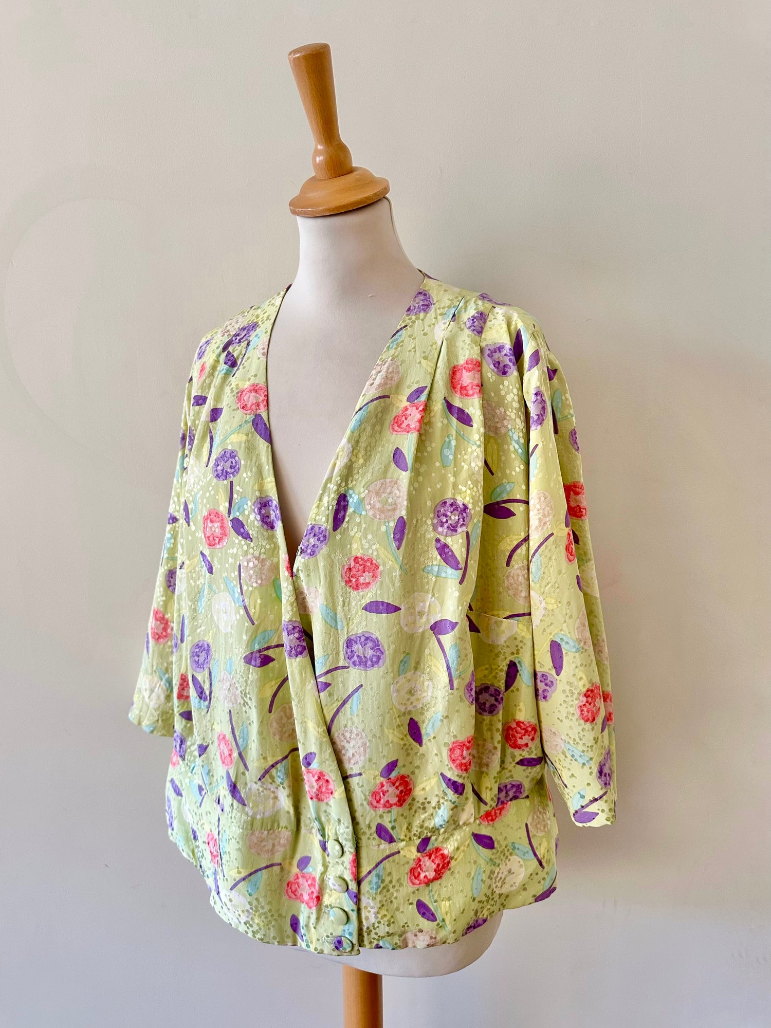Blouse cache-coeur en soie