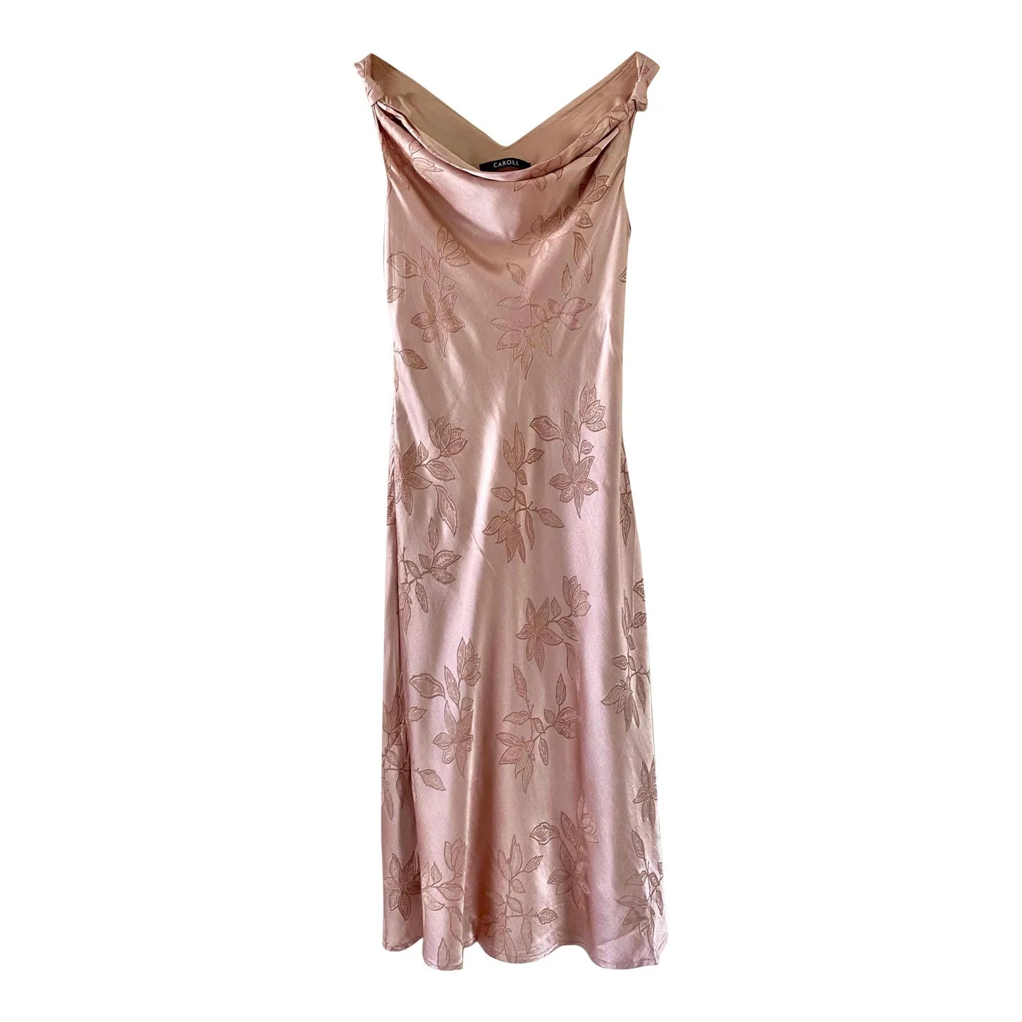 Robe damassée en satin