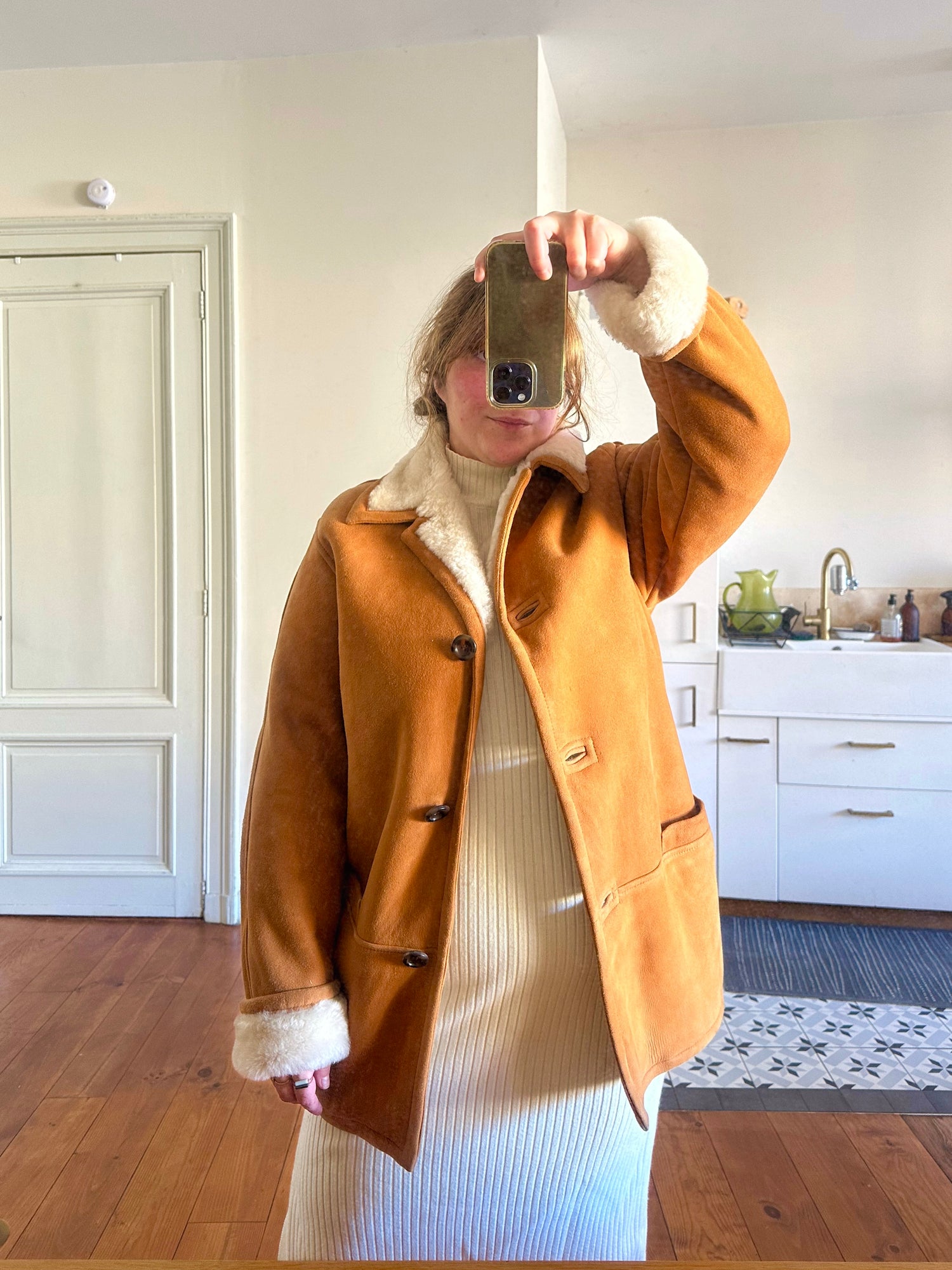 Manteau En Peau Lainée