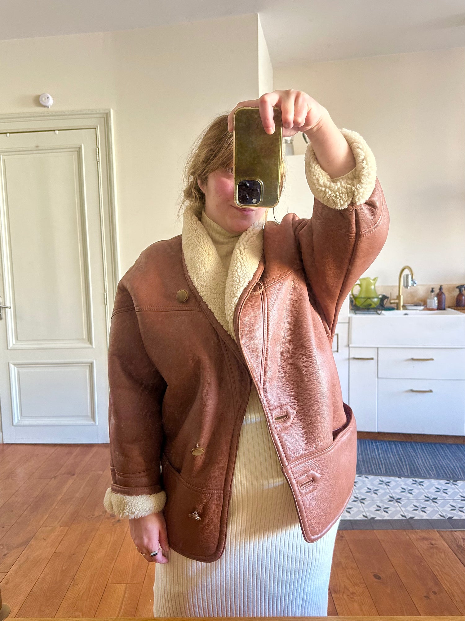 Manteau En Peau Lainée