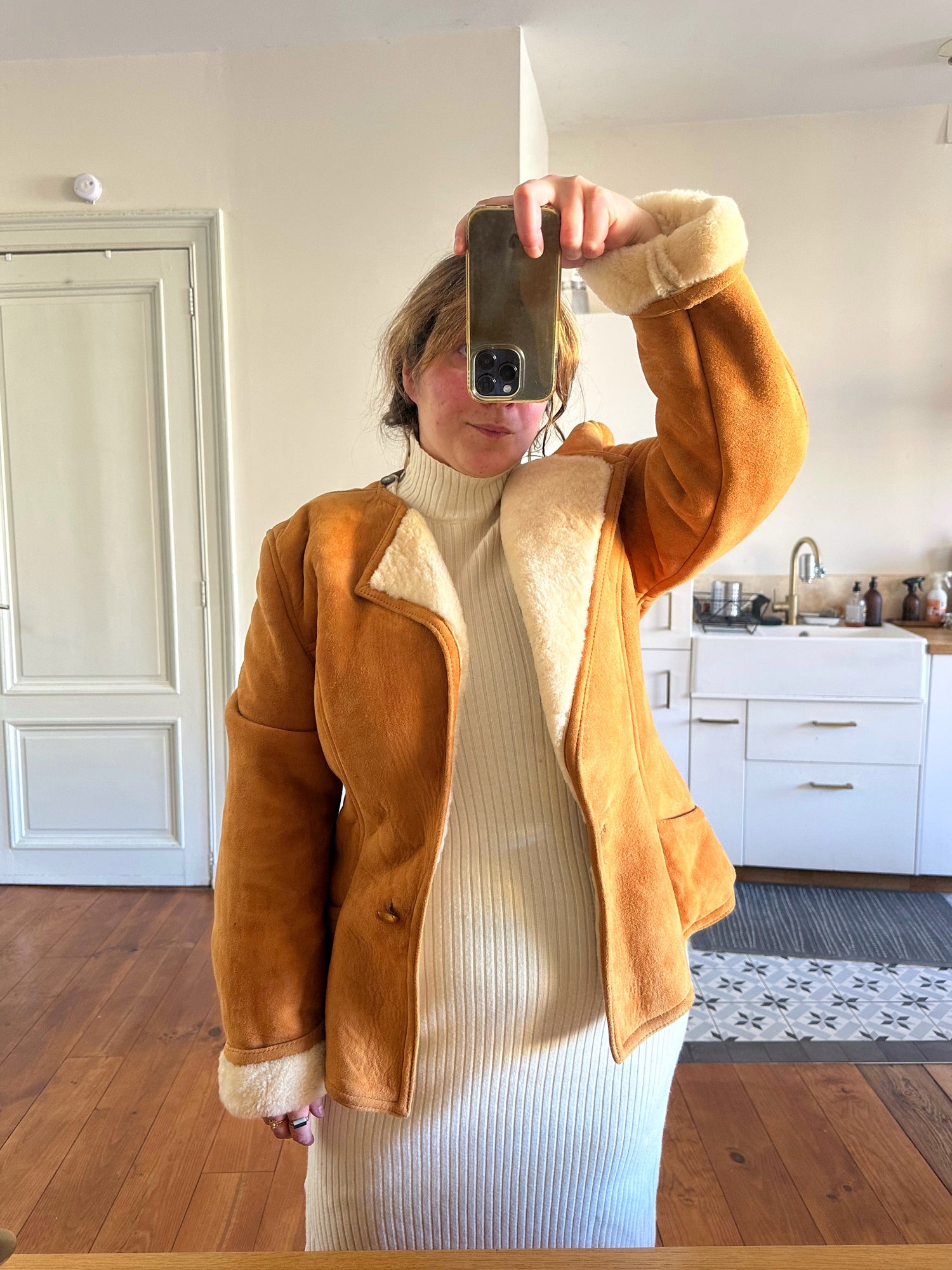Manteau En Peau Lainée