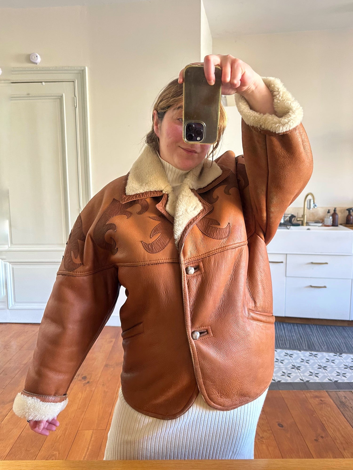 Manteau En Peau Lainée