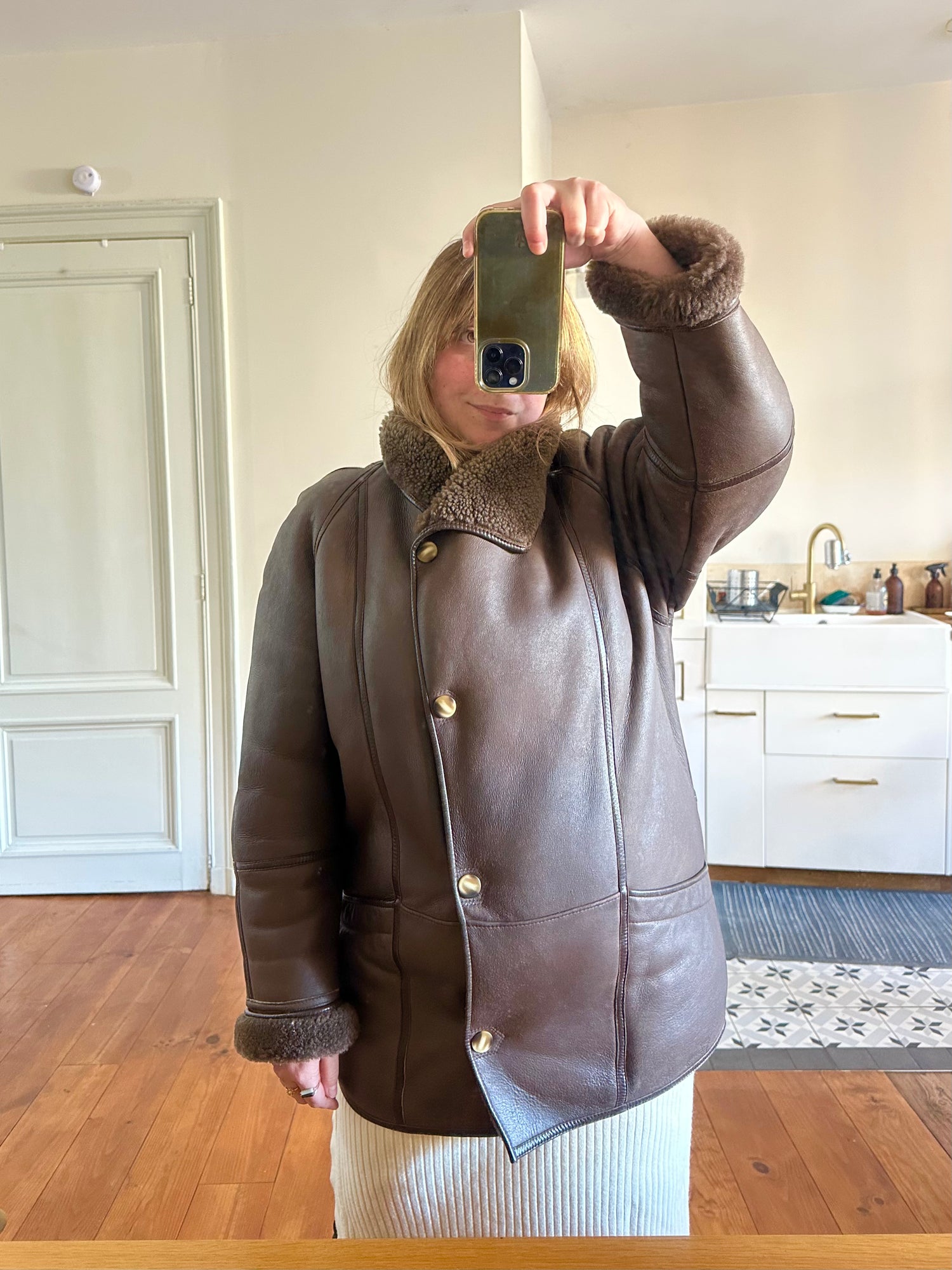 Manteau En Peau Lainée