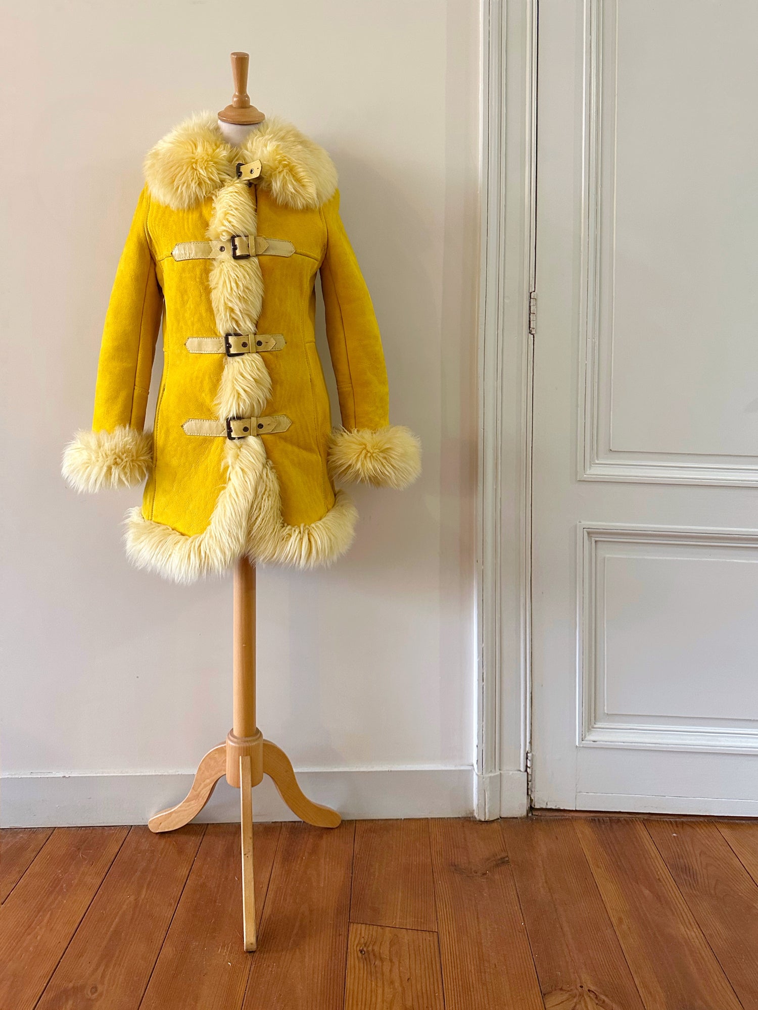 Manteau Afghan Peau Lainée