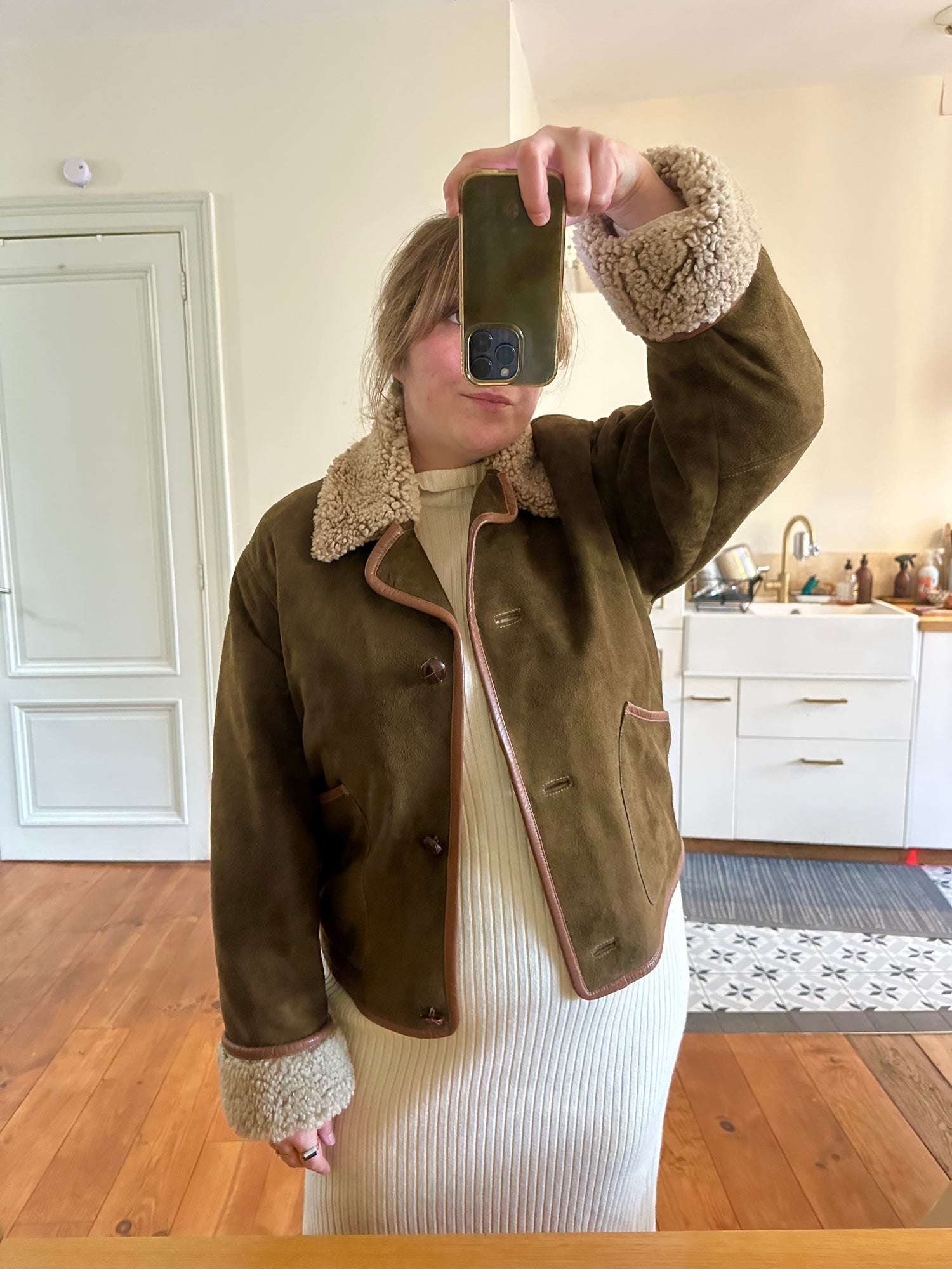 Manteau En Peau Lainée