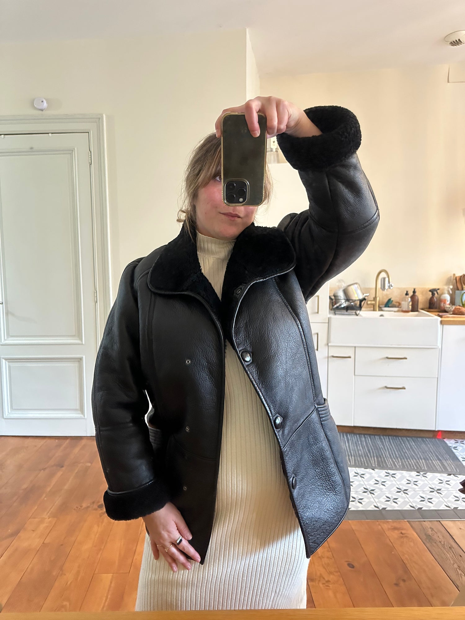 Manteau En Peau Lainée