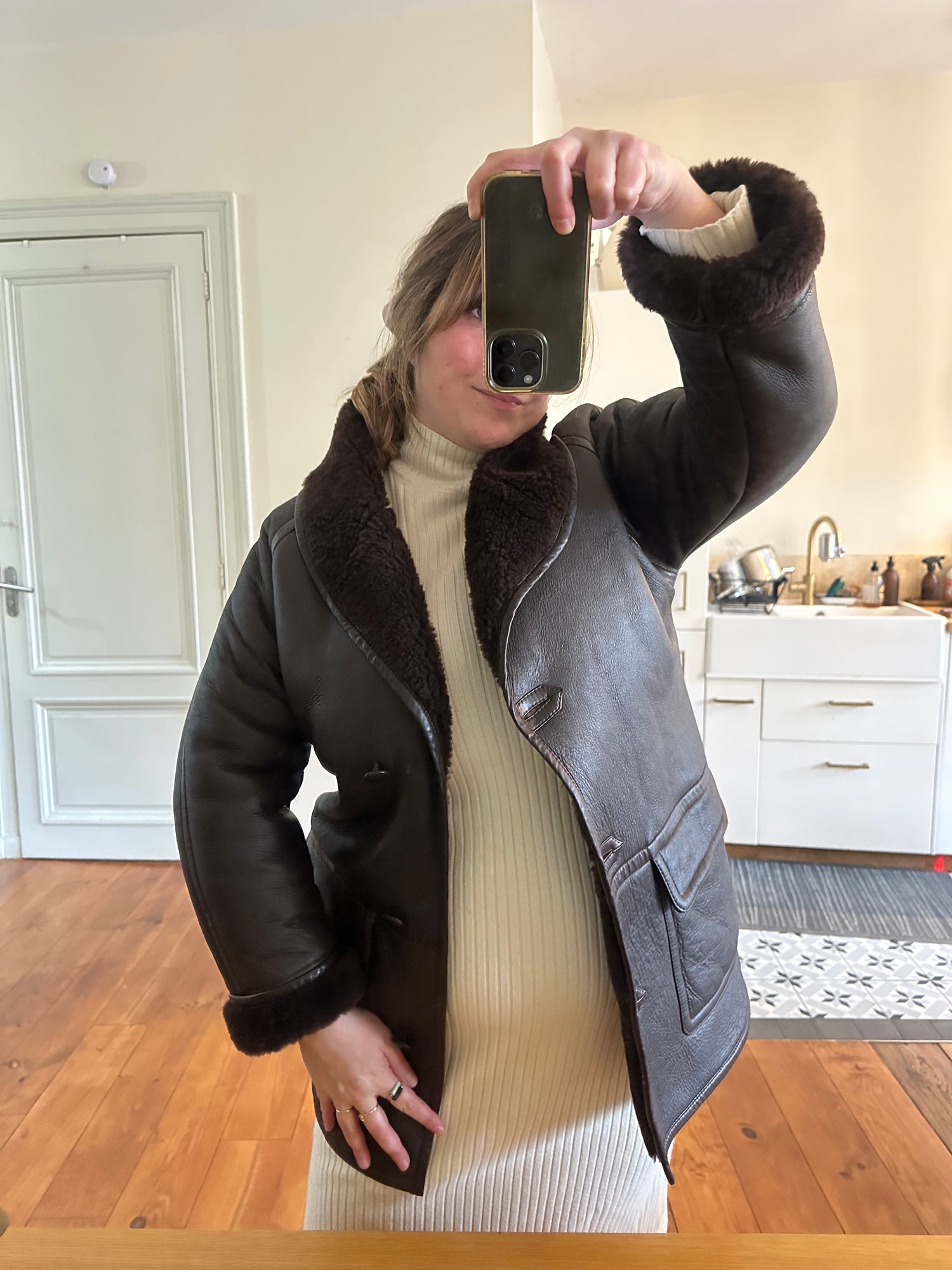 Manteau En Peau Lainée