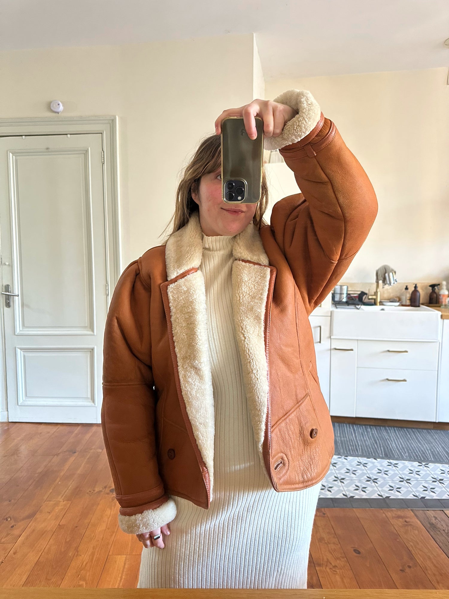 Manteau En Peau Lainée