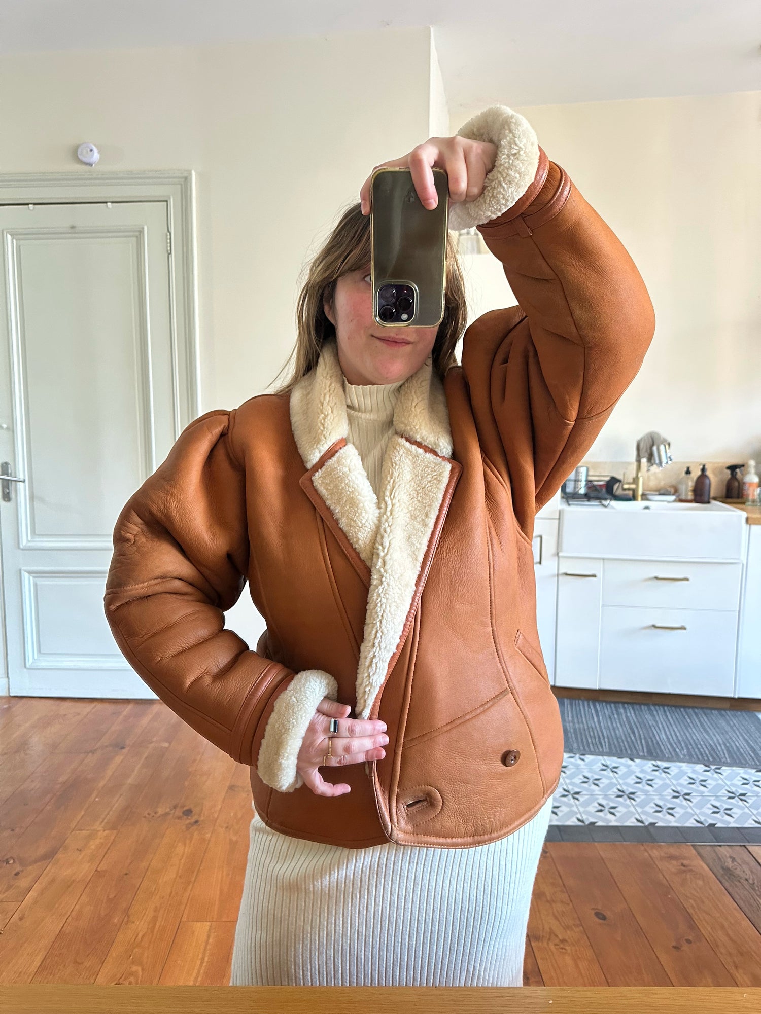 Manteau En Peau Lainée