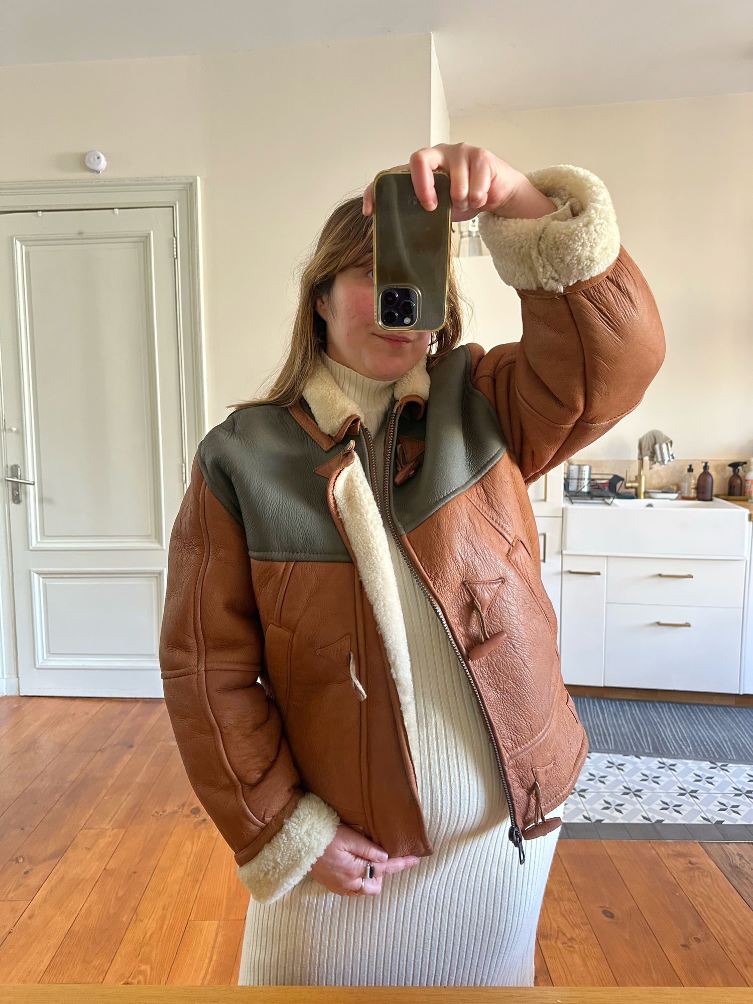 Manteau En Peau Lainée