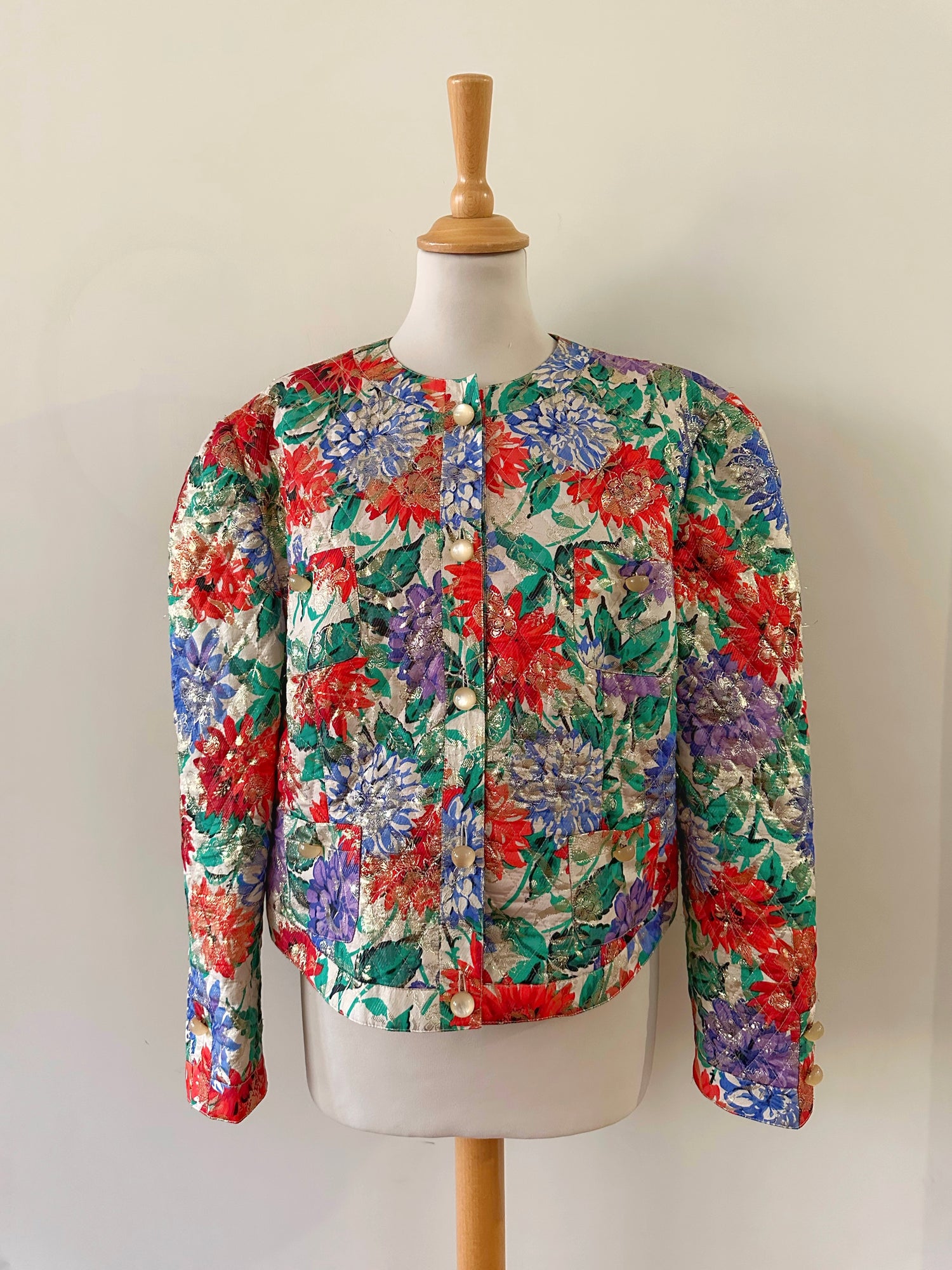 Veste en soie et lurex