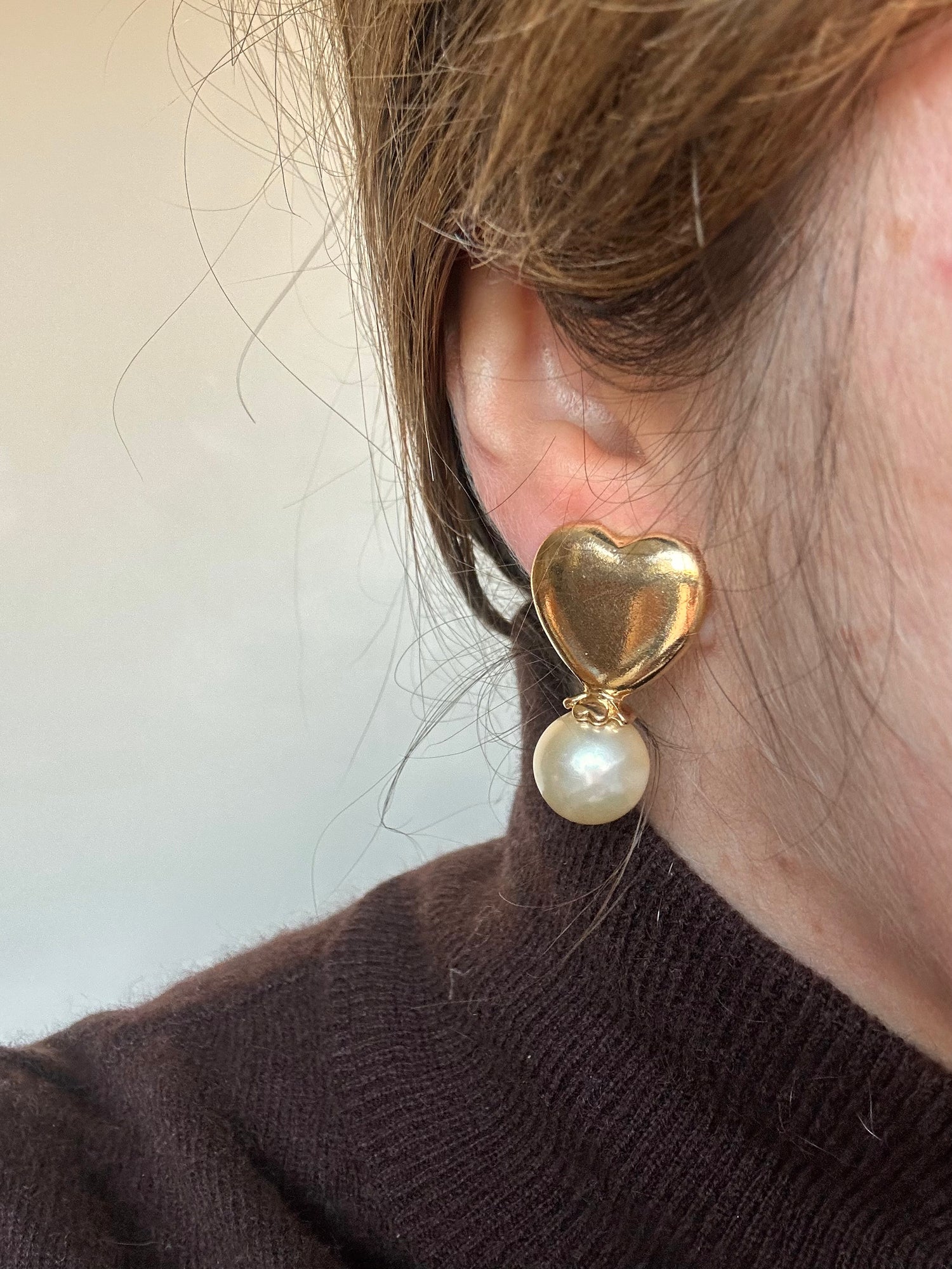 Boucles d'oreilles clips coeurs