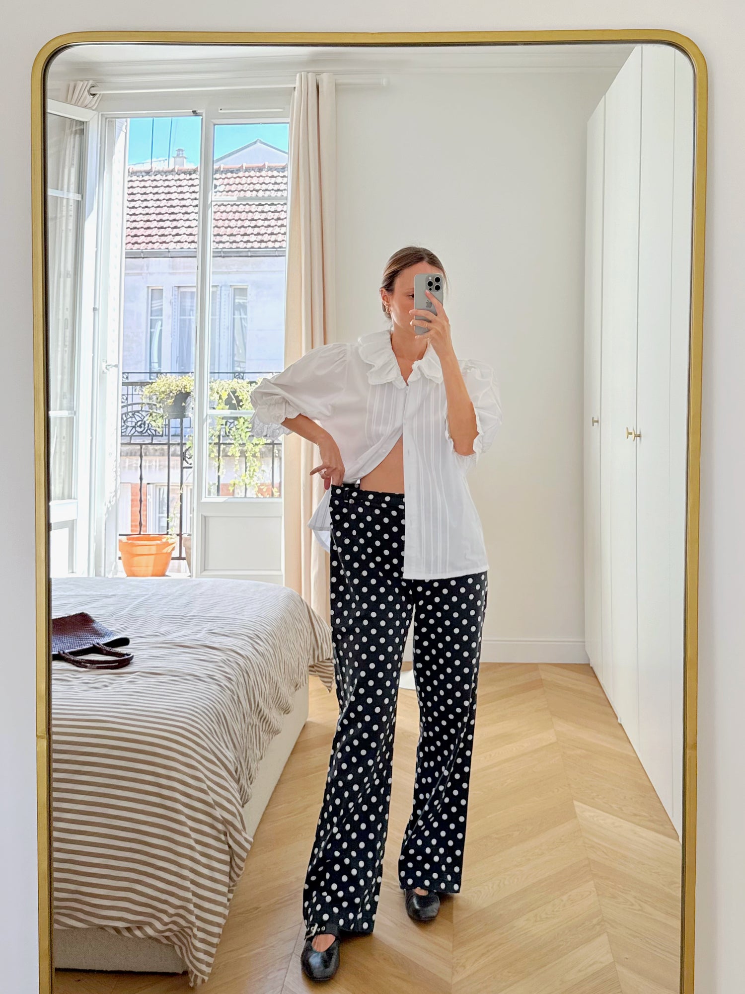 Pantalon à pois
